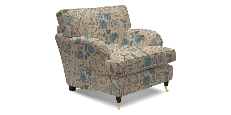 Alwinton Chair in Linwood Tango Velvet Sapphire