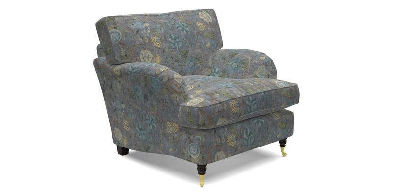 Alwinton Chair in Linwood Tango Velvet Sapphire