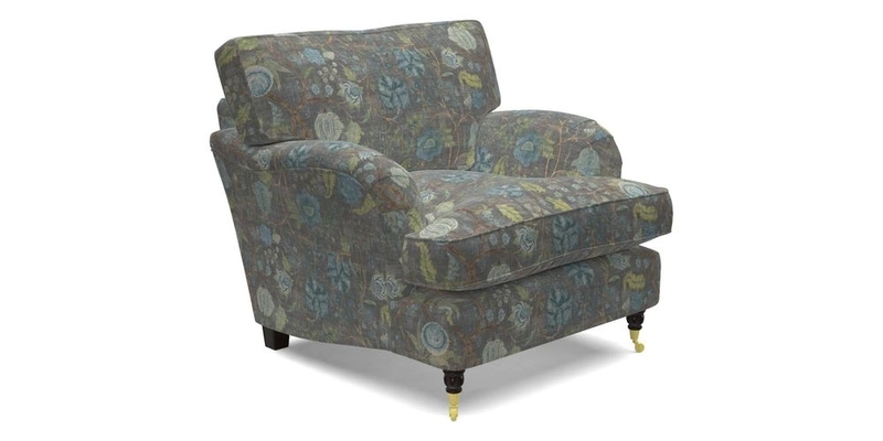 Alwinton Chair in Linwood Tango Velvet Sapphire