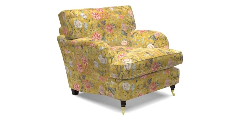 Alwinton Chair in Linwood Tango Velvet Sapphire