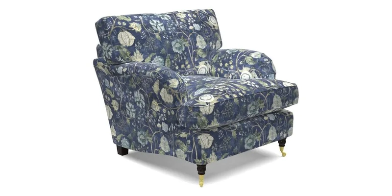 Alwinton Chair in Linwood Tango Velvet Sapphire