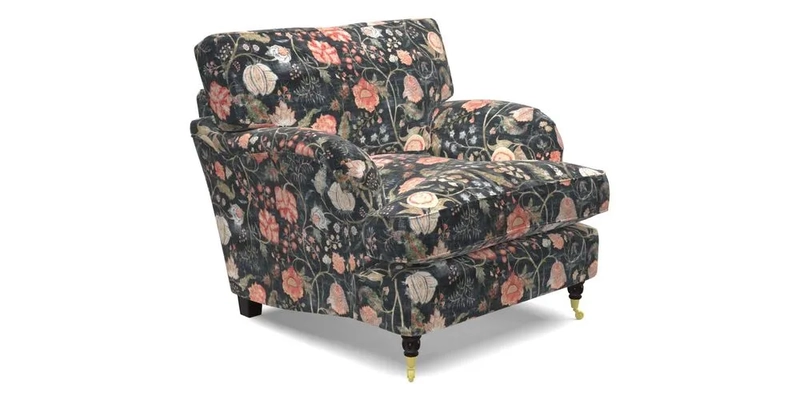 Alwinton Chair in Linwood Tango Velvet Sapphire