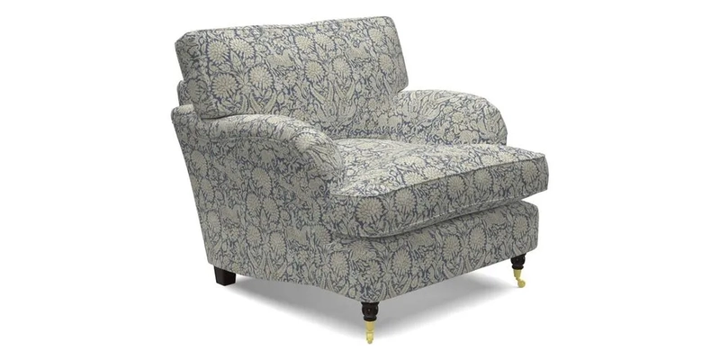 Alwinton Chair in Linwood Tango Velvet Sapphire