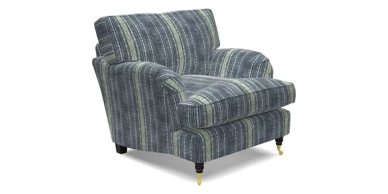 Alwinton Chair in Linwood Tango Velvet Sapphire