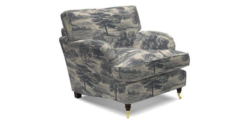 Alwinton chair in Linwood Tango Velvet Sapphire