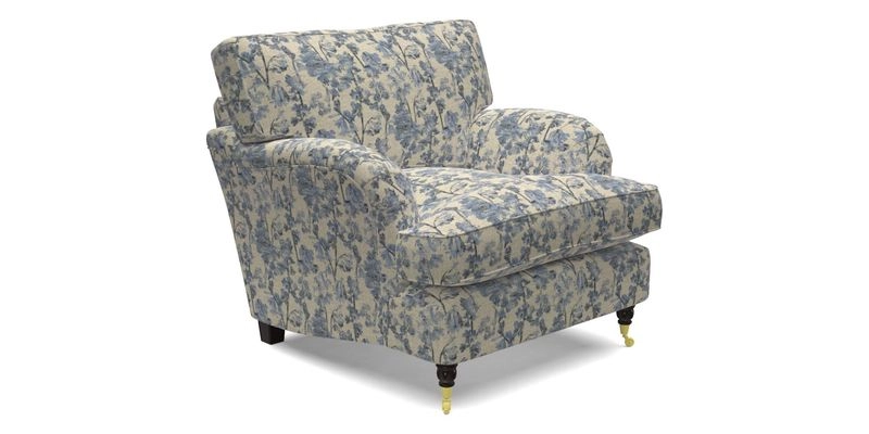 Alwinton chair in Linwood Tango Velvet Sapphire