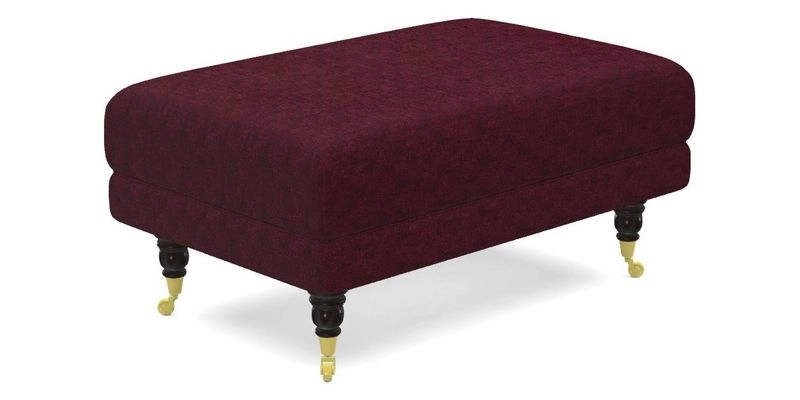 Alwinton Small Footstool In Bluebellgray Petite Mode & Haresfield 2.5 seater sofa In Linwood Omega Velvet 25 Pink