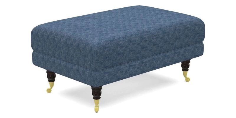 Alwinton Small Footstool In Bluebellgray Petite Mode & Haresfield 2.5 seater sofa In Linwood Omega Velvet 25 Pink Alwinton Small Footstool In Bluebellgray Petite Mode & Haresfield 2.5 seater sofa In Linwood Omega Velvet 25 Pink