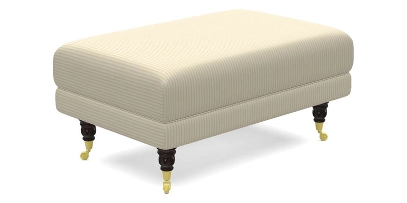 Alwinton Small Footstool In Bluebellgray Petite Mode & Haresfield 2.5 seater sofa In Linwood Omega Velvet 25 Pink