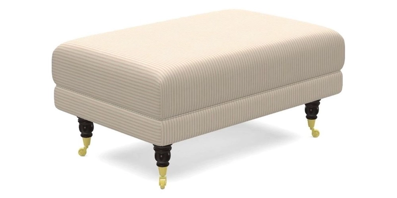 Alwinton Small Footstool In Bluebellgray Petite Mode & Haresfield 2.5 seater sofa In Linwood Omega Velvet 25 Pink