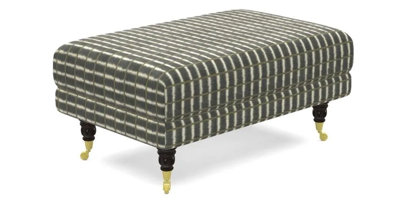 Alwinton Small Footstool In Bluebellgray Petite Mode & Haresfield 2.5 seater sofa In Linwood Omega Velvet 25 Pink