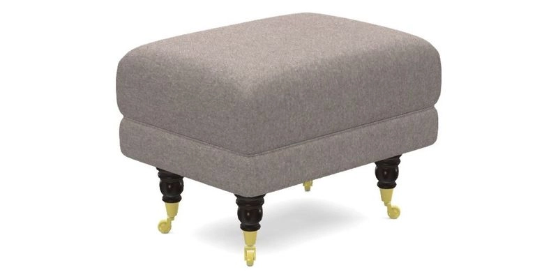 Alwinton Extra Small Footstool in Two Tone Plain Biscuit