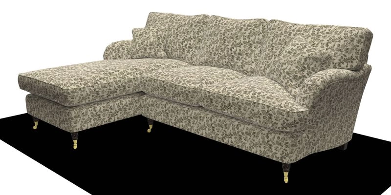 Alwinton chaise LHF in Floral Linen Lela Mystery