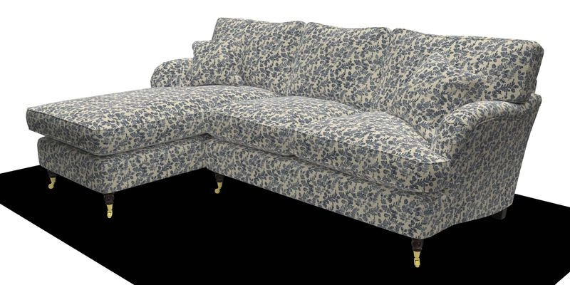 Alwinton chaise LHF in Floral Linen Lela Mystery