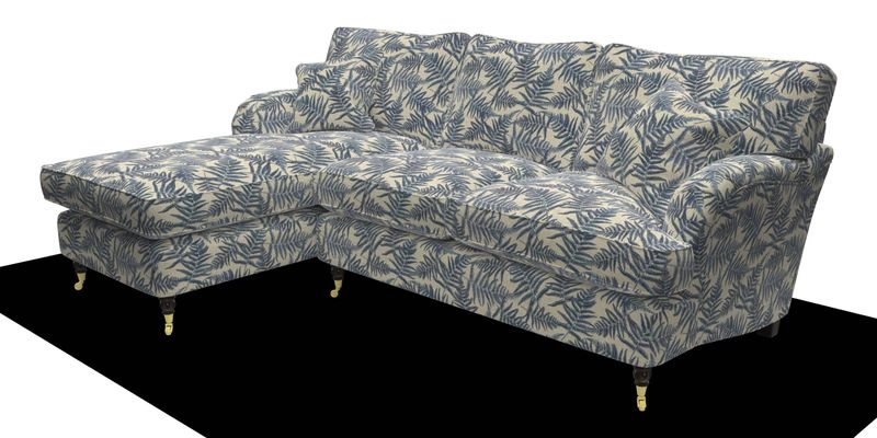 Alwinton chaise LHF in Floral Linen Lela Mystery