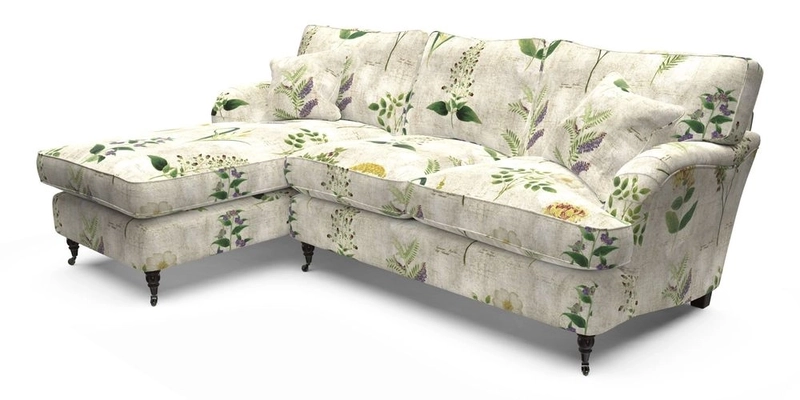 Alwinton LHF Chaise in Floral Linen Lela Mystery