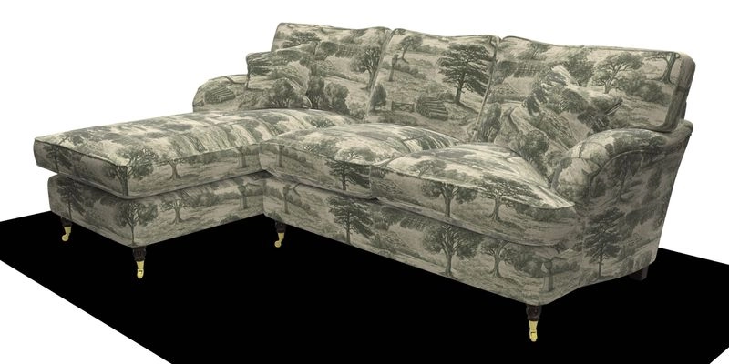 Alwinton chaise LHF in Floral Linen Lela Mystery