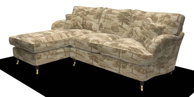 Alwinton chaise LHF in Floral Linen Lela Mystery