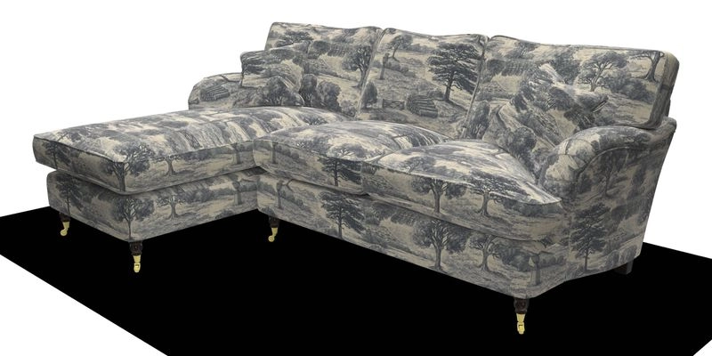 Alwinton chaise LHF in Floral Linen Lela Mystery