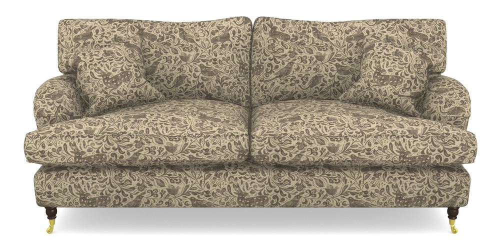 Product photograph of Alwinton 3 Seater Sofa In V A Drawn From Nature - Bird And Rabbit - Brown from Sofas and Stuff Limited