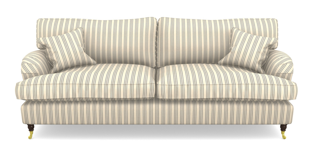 Product photograph of Alwinton 4 Seater Sofa In Cloth 22 - Racing Stripes Ayr - Charcoal from Sofas and Stuff Limited