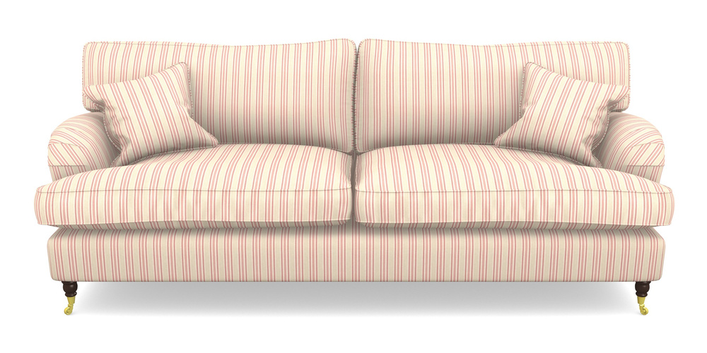 Product photograph of Alwinton 4 Seater Sofa In Cloth 22 - Racing Stripes Ayr - Cherry from Sofas and Stuff Limited