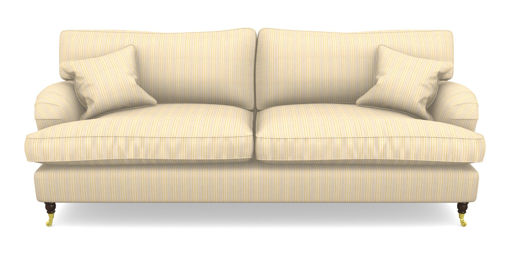 Product photograph of Alwinton 4 Seater Sofa In Cloth 22 - Racing Stripes Ayr - Lemon from Sofas and Stuff Limited