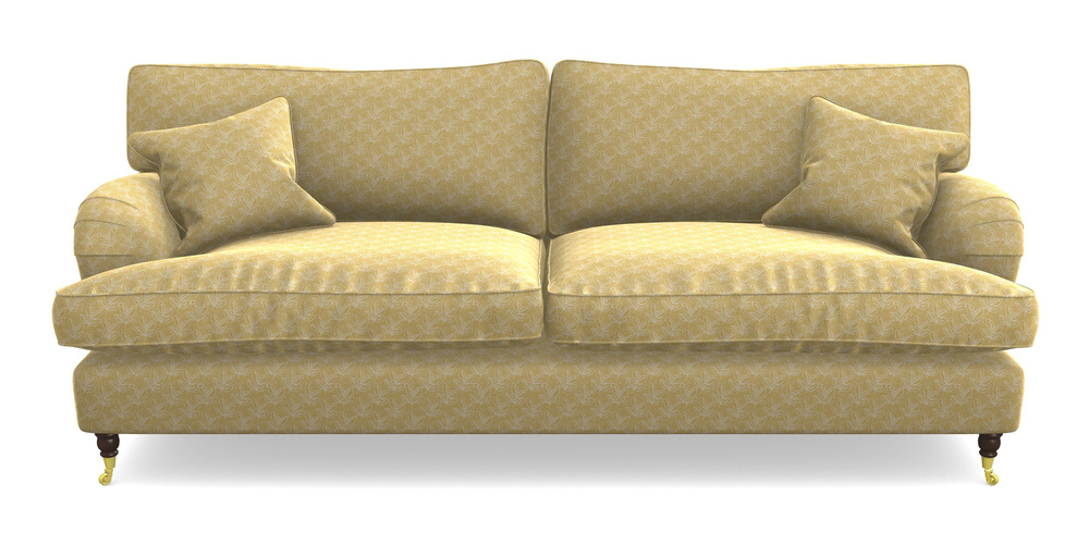 Product photograph of Alwinton 4 Seater Sofa In Cloth 21 - Decorative Leaf - Canary from Sofas and Stuff Limited