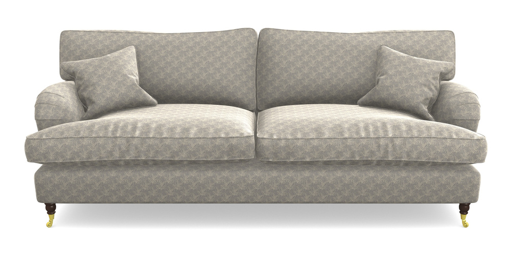 Product photograph of Alwinton 4 Seater Sofa In Cloth 21 - Decorative Leaf - Magnesium from Sofas and Stuff Limited