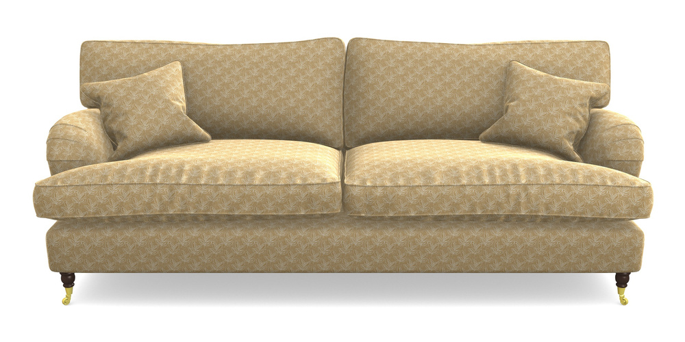Product photograph of Alwinton 4 Seater Sofa In Cloth 21 - Decorative Leaf - Quince from Sofas and Stuff Limited