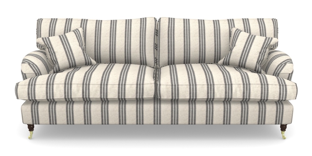 Product photograph of Alwinton 4 Seater Sofa In Cloth 18 Stripes - Bengal - Bible Black from Sofas and Stuff Limited
