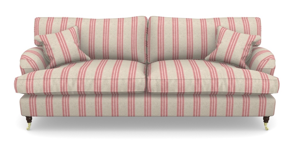 Product photograph of Alwinton 4 Seater Sofa In Cloth 18 Stripes - Bengal - Cranberry from Sofas and Stuff Limited