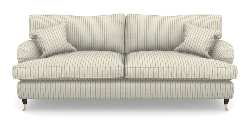 Product photograph of Alwinton 4 Seater Sofa In Cloth 18 Stripes - Ticking - Basil from Sofas and Stuff Limited