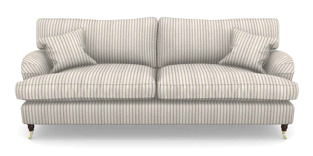Product photograph of Alwinton 4 Seater Sofa In Cloth 18 Stripes - Ticking - Indigo from Sofas and Stuff Limited