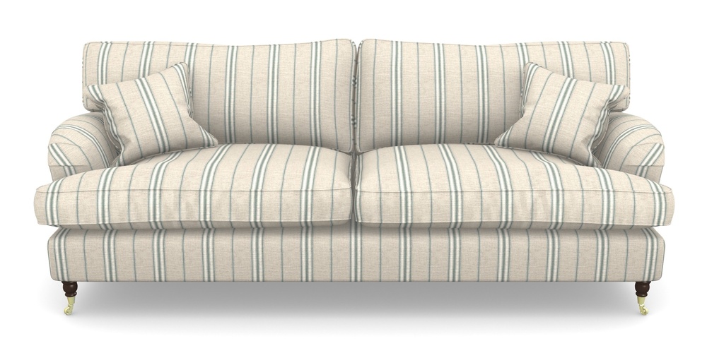 Product photograph of Alwinton 4 Seater Sofa In Cloth 18 Stripes - Regimental - Basil from Sofas and Stuff Limited
