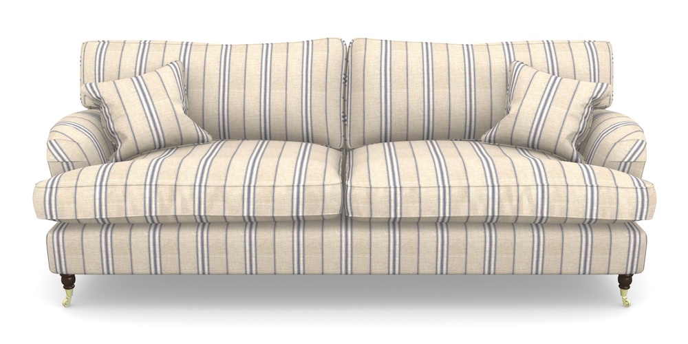 Product photograph of Alwinton 4 Seater Sofa In Cloth 18 Stripes - Regimental - Indigo from Sofas and Stuff Limited