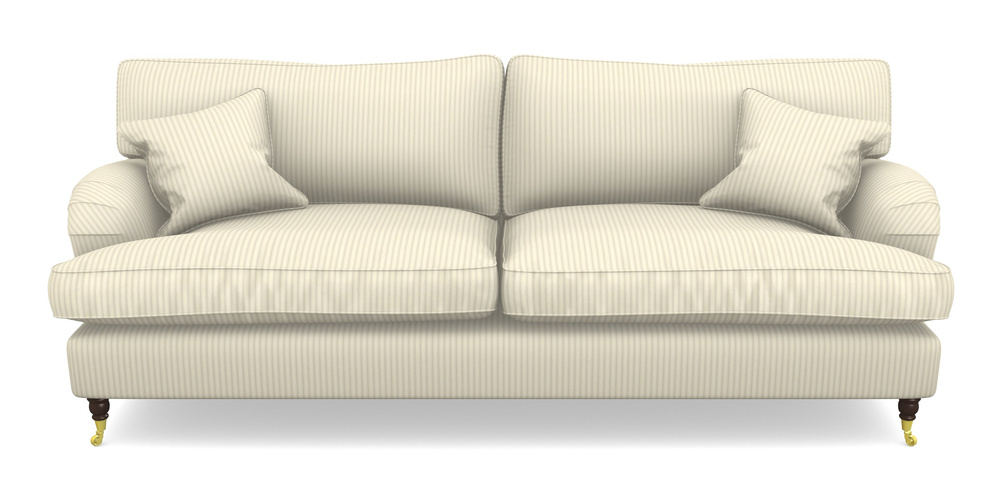 Product photograph of Alwinton 4 Seater Sofa In Cotton Stripe - Grey from Sofas and Stuff Limited