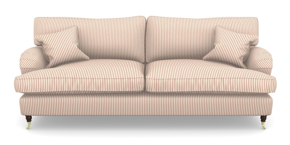 Product photograph of Alwinton 4 Seater Sofa In Cotton Stripe - Peony from Sofas and Stuff Limited