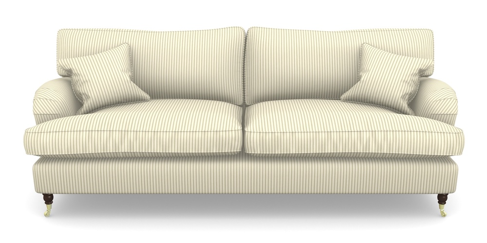 Product photograph of Alwinton 4 Seater Sofa In Cotton Stripe - Sage from Sofas and Stuff Limited