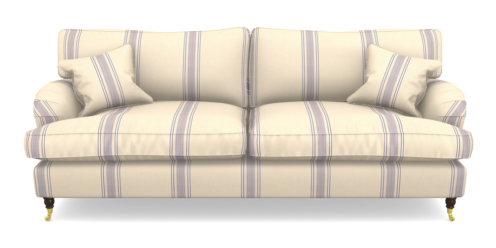 Product photograph of Alwinton 4 Seater Sofa In Cloth 22 - Racing Stripes Cheltenham - Blueberry from Sofas and Stuff Limited