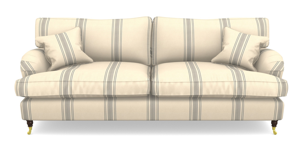 Product photograph of Alwinton 4 Seater Sofa In Cloth 22 - Racing Stripes Cheltenham - Charcoal from Sofas and Stuff Limited