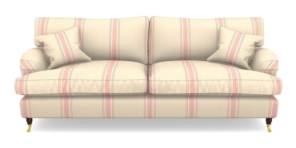 Product photograph of Alwinton 4 Seater Sofa In Cloth 22 - Racing Stripes Cheltenham - Cherry from Sofas and Stuff Limited