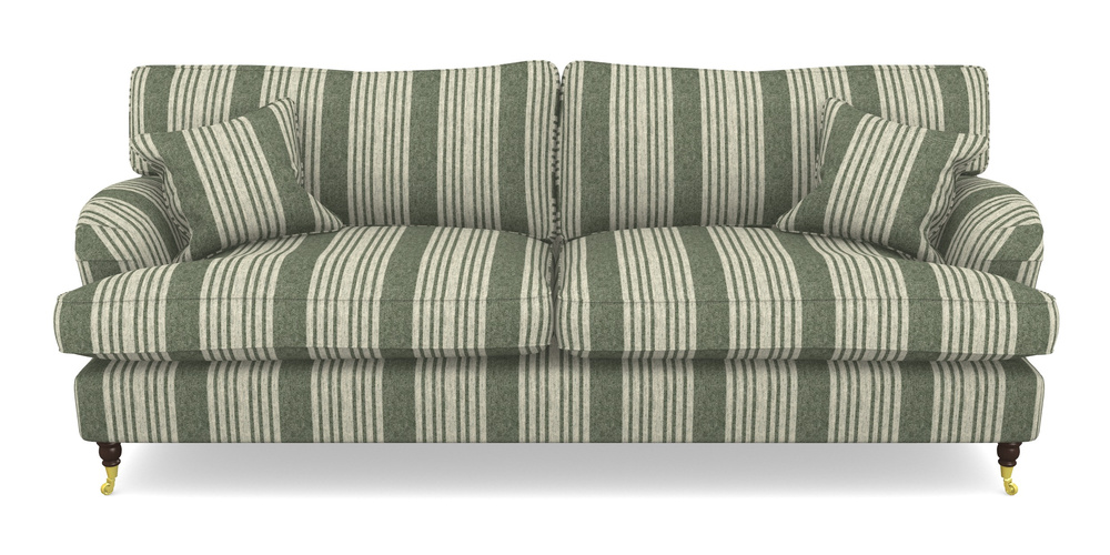 Product photograph of Alwinton 4 Seater Sofa In Cloth 22 - Bayadere - Courgette from Sofas and Stuff Limited