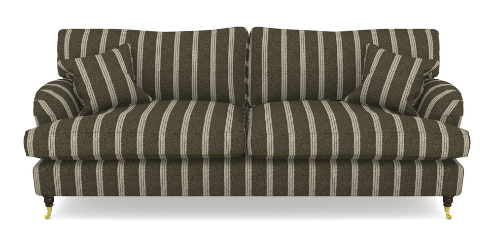 Product photograph of Alwinton 4 Seater Sofa In Cloth 20 - Design 2 - Olive Stripe from Sofas and Stuff Limited