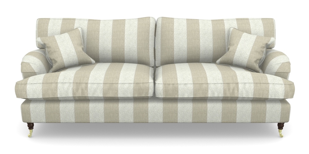 Product photograph of Alwinton 4 Seater Sofa In Dovedale Linen Stripe - Chalk from Sofas and Stuff Limited