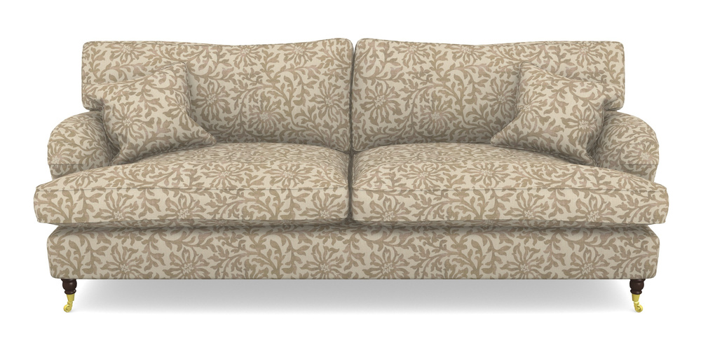 Product photograph of Alwinton 4 Seater Sofa In V A Brompton Collection - Floral Scroll - Assam Tea from Sofas and Stuff Limited