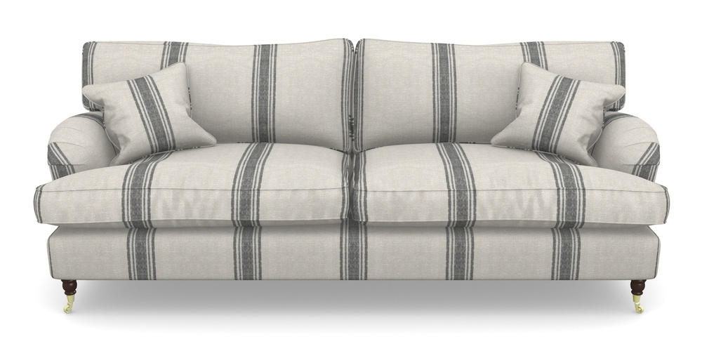 Product photograph of Alwinton 4 Seater Sofa In Flemish Stripe - Flemish Black from Sofas and Stuff Limited