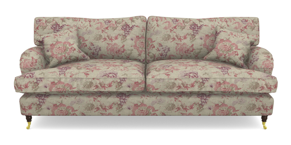 Product photograph of Alwinton 4 Seater Sofa In Floral Linen - Faith Rose Quartz from Sofas and Stuff Limited