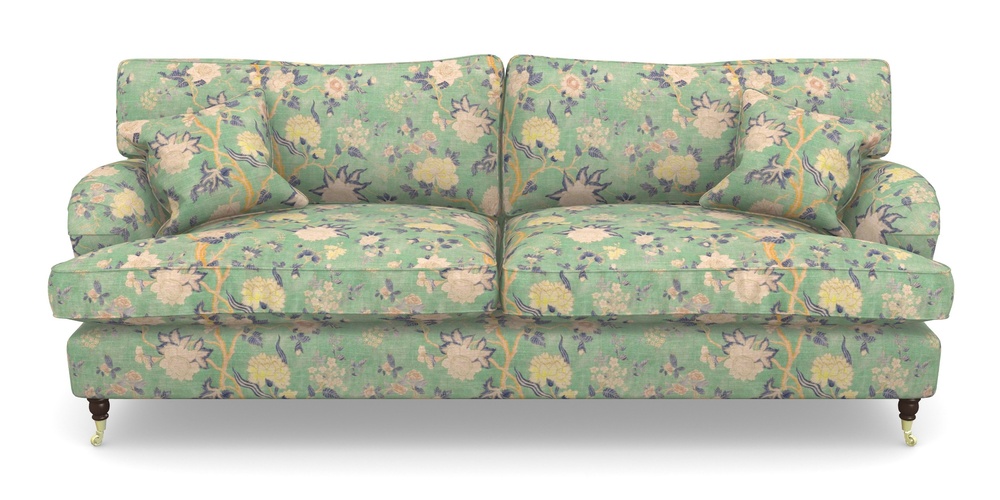Product photograph of Alwinton 4 Seater Sofa In Floral Linen - Even So Verde from Sofas and Stuff Limited