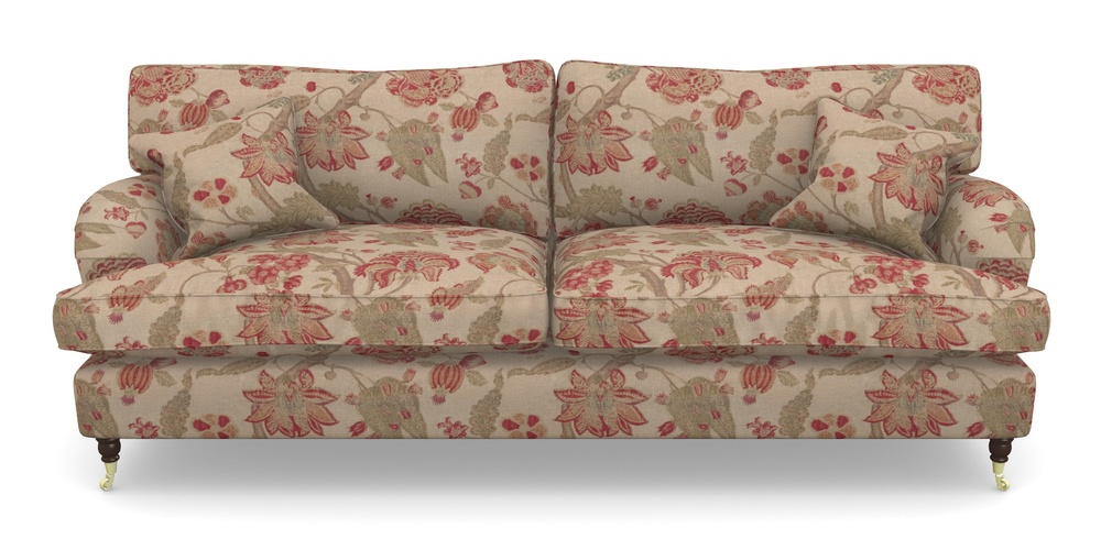 Product photograph of Alwinton 4 Seater Sofa In Floral Linen - Indienne T Rosso from Sofas and Stuff Limited